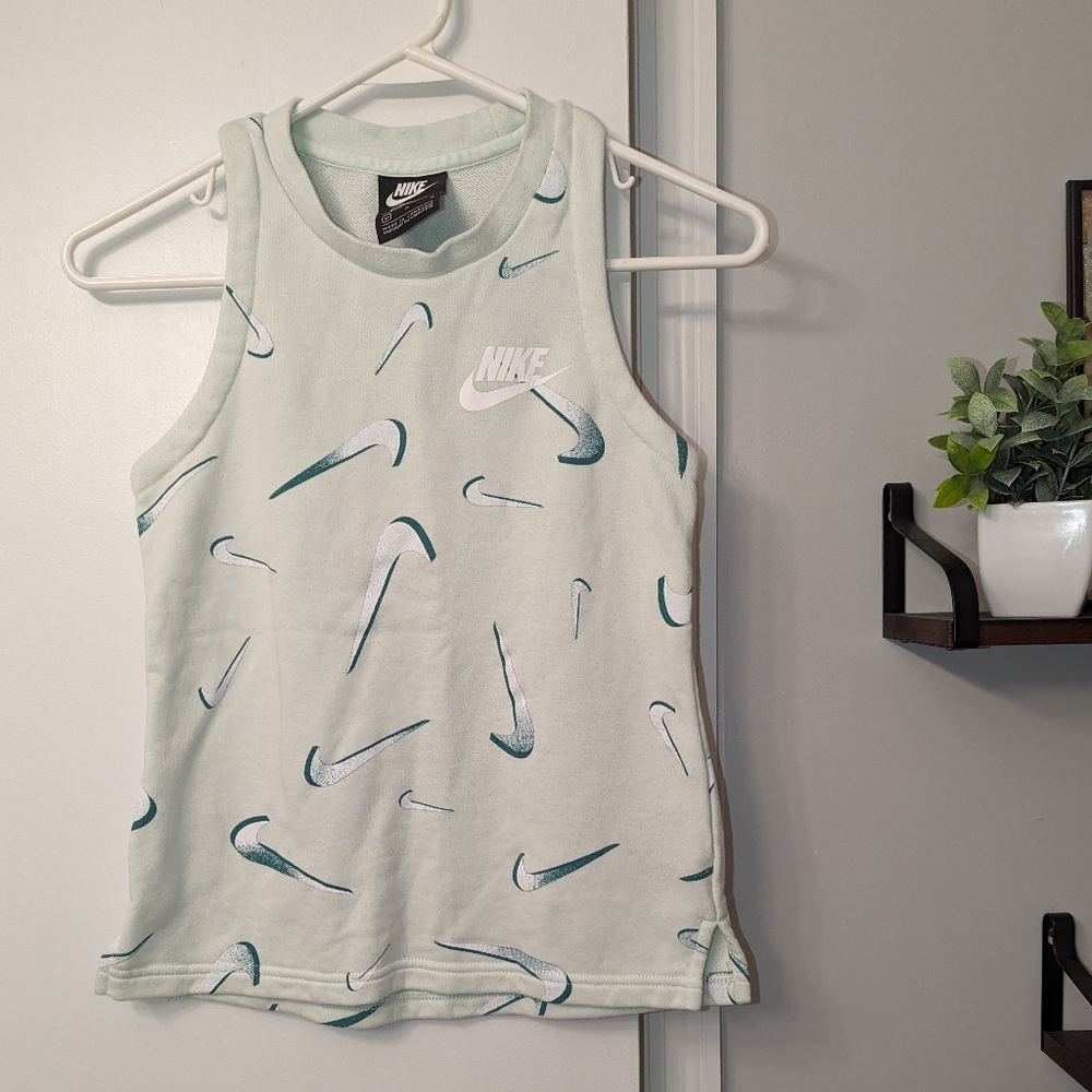 Nike Light Teal Sweatshirt Tank